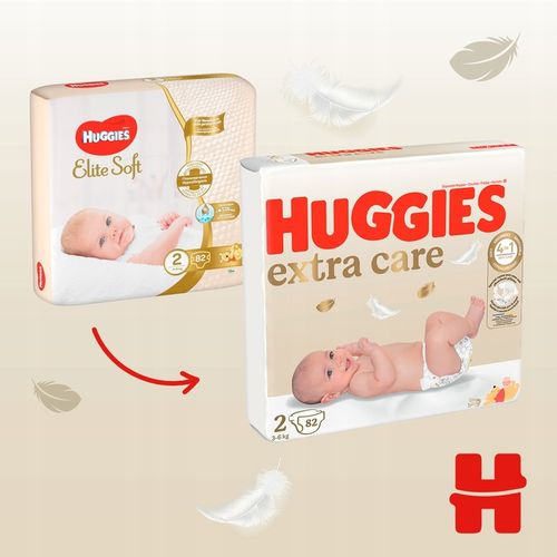 HUGGIES Extra Care (3-6kg) 82 szt na Arena.pl