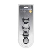 Silicone Cock And Ball Ring Set Of 4 - Black
