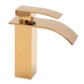 Bateria umywalkowa złota kaskada kran wodospad - Yoka