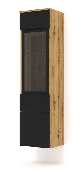 Witryna AURA 1DS stojąca wisząca artisan / czarny zdjęcie 2