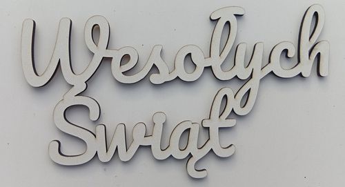 Napis „Wesołych Świąt” biały HDF na Arena.pl
