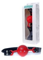 Knebel Z Oddychającą Kulką Fetish Breathable Ball Gag Red Regulowany Bdsm