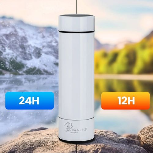 Kubek Termiczny na Kawę Herbatę Napoje z Termometrem Wyświetlaczem Czarny na Arena.pl