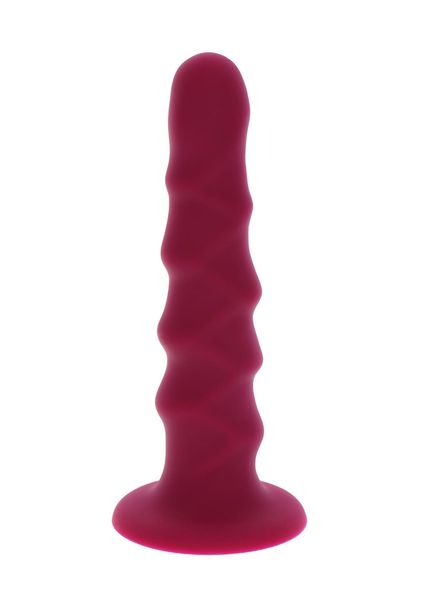 Ribbed Dong 6 Inch Red zdjęcie 1