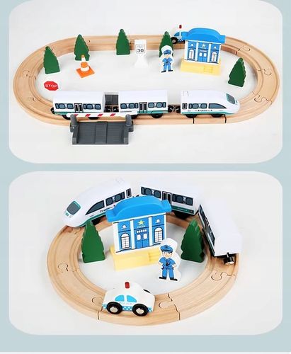 DREWNIANA KOLEJKA POCIĄG NA BATERIE TOR TORY ZESTAW AUTO DLA DZIECI XL 3,2M na Arena.pl