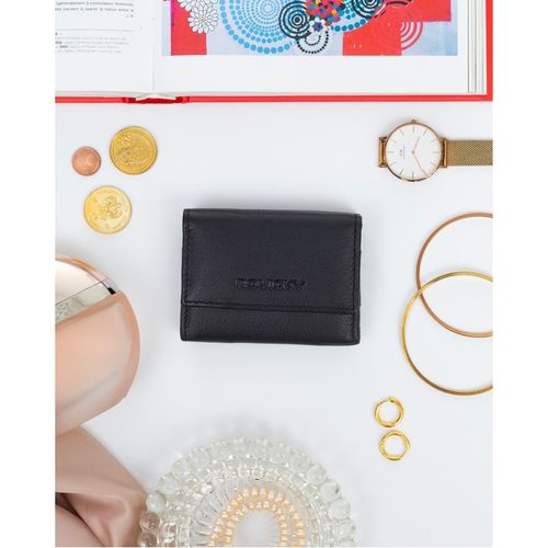 elegancki portfel damski na zatrzask ze skóry naturalnej - rovicky na Arena.pl