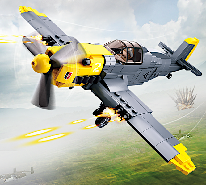 Klocki Wojsko Myśliwiec Messerschmitt BF 109 zdjęcie 10