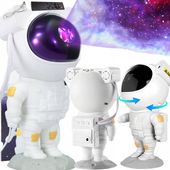 LAMPKA NOCNA PROJEKTOR GWIAZD DLA DZIECI ASTRONAUTA STAR LED OBROTOWA PILOT