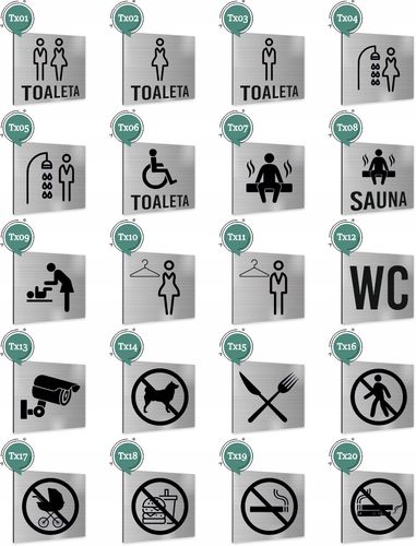 Tabliczka STRZAŁKA W GÓRĘ SREBRNA Tablica nierdzewna PIKTOGRAM ALUMINIUM na Arena.pl