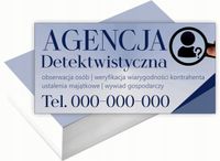 Wizytówki firmowe 200 szt DUŻO WZORÓW do wyboru AGENCJA DETEKTYWISTYCZNA