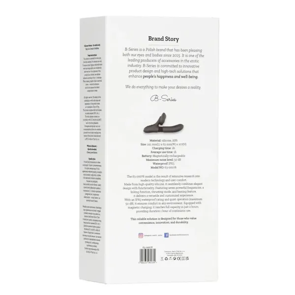 Silicone Vibrator 7 Powerful Modes - Licking, Thrusting and Heating, Black zdjęcie 5