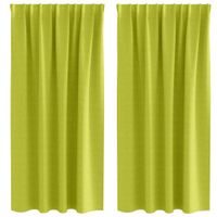 Zasłony z zasłonami 2 pcs zielone jabłuszko Poliester