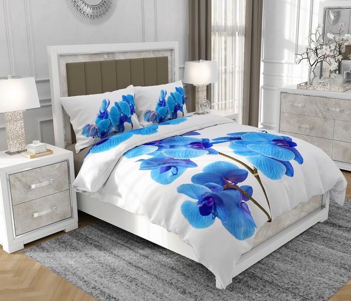 Pościel 3D bawełna satyna 200x220cm STORCZYK NIEBIESKI zdjęcie 2