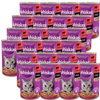 Whiskas Mokra karma dla kotów z wołowiną w sosie 400 g x 24 sztuki
