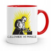 Kubek Czerwony Prezent Spawacza Człowiek W Masce Z Nadrukiem Ze Zdjęciem