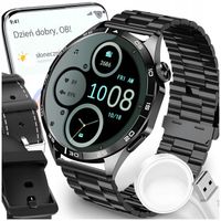 SMARTWATCH ZEGAREK OLED WATCH MĘSKI MENU POLSKIE ROZMOWY SMART CZARNY SPORT
