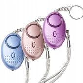 3x ALARM OSOBISTY BRELOK aż 140db BARDZO GŁOŚNY SAMOOBRONA + latarka