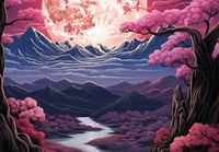 Plakat 66,5x46,5cm Różowa Kraina Marzeń