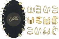 Nausznice ZŁOTE stal chirurgiczna komplet 6 par T