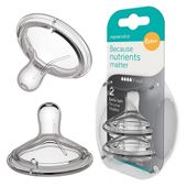 NANOBEBE Smoczek silikonowy do butelki kaszka 6m+ 2 sztuki