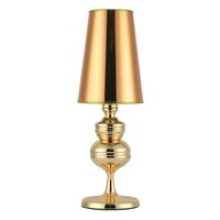 Stołowa lampa pałacowa Queen MT-8046-25 gold Step z abażurem złota