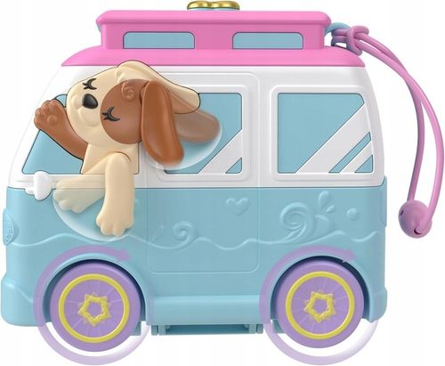 ZESTAW KOMPAKTOWY POLLY POCKET PLAŻOWY PIESEK MINIVAN plus LALKI I DODATKI na Arena.pl