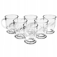 Szklanki kubki do herbaty kawy Kubas 400 ml Listek 6szt.