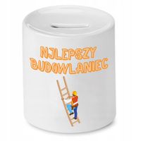 Skarbonka Dla Budowlańca Najlepszy Budowlaniec Z Nadrukiem Ze Zdjęciem