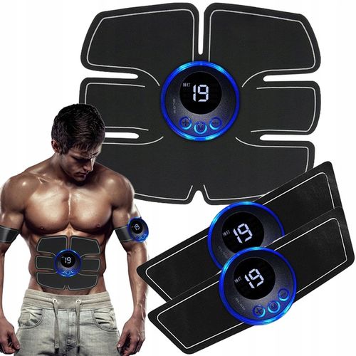 ELEKTROSTYMULATOR EMS MIĘŚNI BRZUCHA PLECÓW RAMION POŚLADKÓW MASAŻER NÓG 3X na Arena.pl