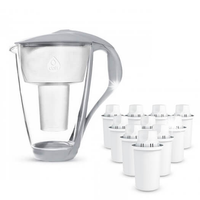 Szklany dzbanek Dafi CRYSTAL 2l stalowy szary 10 filtrów Classic