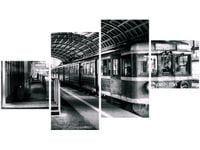 90CM 160 OBRAZ 4 ELEM POCIĄG OSOBOWY POZNANIA PIŁY ŚCIENNY