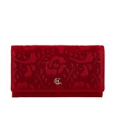 Duży czerwony portfel damski Canaletto z tłoczeniem PD1602s92t11 RFID