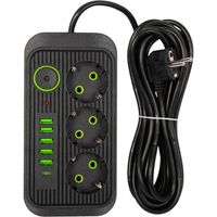 Listwa zasilająca FALON-TECH FT4135 3 gniazda 4×USB + USB-C 5m