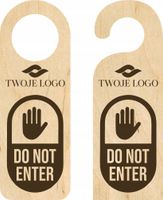 ZAWIESZKA NA DRZWI KLAMKĘ hotelowa DO NOT ENTER drewno TWÓJ GRAWER