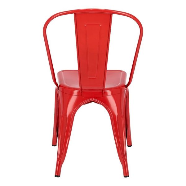 Krzesło Paris czerwone inspirowane Tolix zdjęcie 8