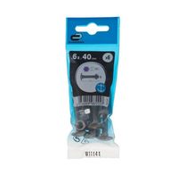 Śruba 6x40mm metryczny skok gwintu 6 szt. łeb okrągły fra