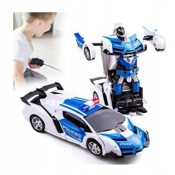 2w1 SAMOCHÓD STEROWANY RADIOWÓZ ROBOT POLICJA AUTOBOT PILOT TRANSFORMACJA zdjęcie 9
