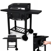 GRILL OGRODOWY WĘGLOWY DUŻY + PÓŁKI + POPIELNIK + POKRYWA PREMIUM