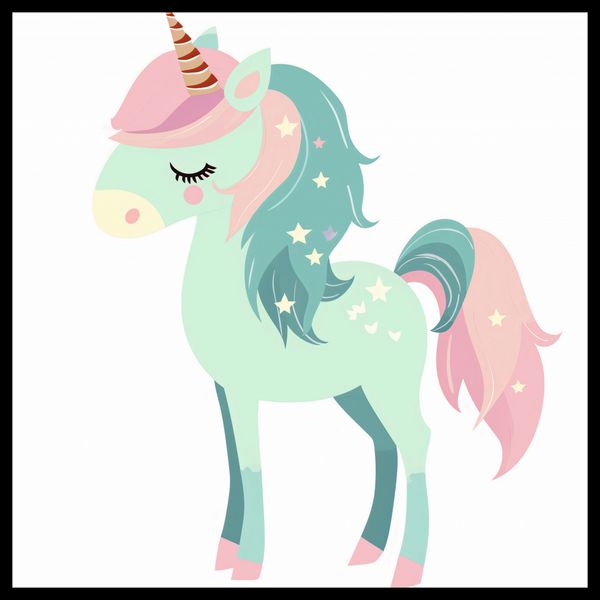 Plakat 70x70cm Jednorożec Marzeń zdjęcie 2