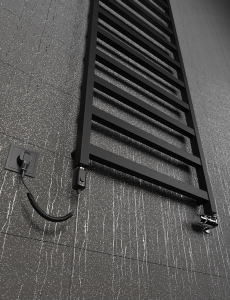 Grzejnik elektryczny BOX 1210x500 CZARNY MAT zdjęcie 4