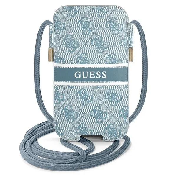 Torebka Guess 4G Stripe 6.1'' - niebieska zdjęcie 1