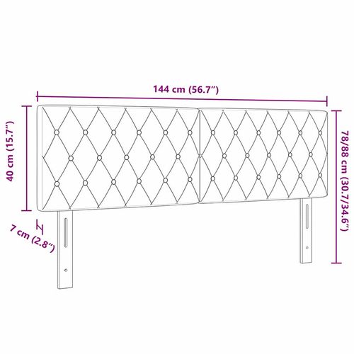 Wezgłowie Aksamitne Argyle Ciemnoszary 140 cm Aksamit na Arena.pl