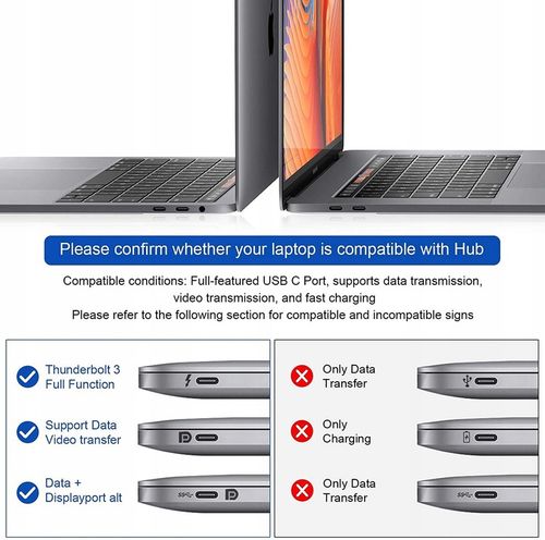 Adapter HUB USB C 8w1 DUAL Screen Stacja dokująca na Arena.pl