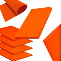 Wygłuszająca pianka mata akustyczna GŁADKA 200x100x3 cm | 2 m2 Pomarańczowy