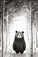 Plakat 68x101cm Ciekawski Miś