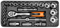 klucze nasadowe 1/2'' zestaw 27 sztuk - t n84-238