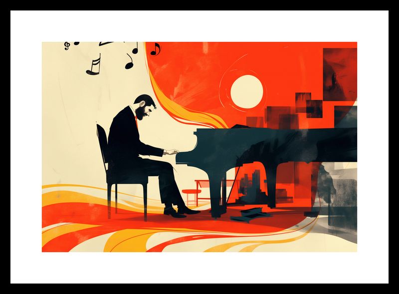 Plakat 30x20cm Pianista zdjęcie 3
