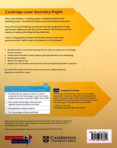Cambridge Lower Secondary English Workbook 7 with na Arena.pl