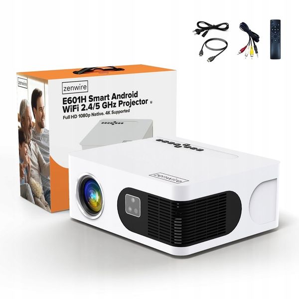 Projektor mini Rzutnik LED WiFi Android TV FULL HD 4K Autofocus do zdjęcie 4