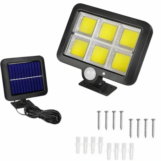LAMPA SOLARNA HALOGEN LED REFLEKTOR COB CZUJNIK RUCHU ZMIERZCHU zdjęcie 4